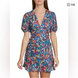 Staud‎ mills rainbow flower market mini dress size 2